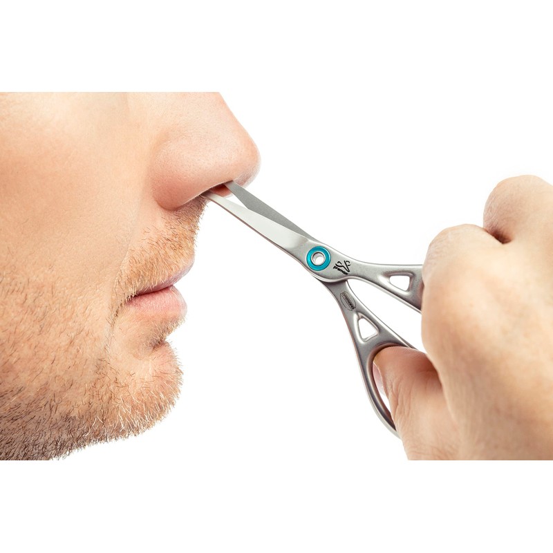 REMOS Nose Hair Scissors with Ball Tip and Toothing Made