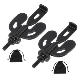 PATIKIL Portable Hotel Door Lock, 2 Pcs Home Security Privacy Door Lock Devices with Storage Bag for Enhanced Safety Travel Hotel Home Apartment,Black