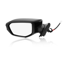 PM Auto Left Driver Side Mirror, Power Non-Heated Paintable Manual Folding View Mirror Replacement For 2016-2021 Honda Civic