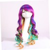 FRCOLOR Peluca Rizada Larga Anime Cosplay Peluca Peluca De Pelo
