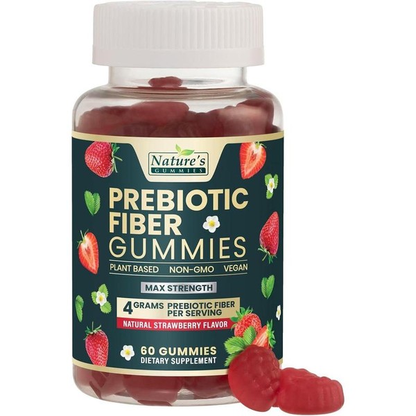 Fiber Gummies for Adults – Daily 4g Prebiotic Fiber Supplement