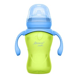 Advanced by Evenflo, Taza Entrenadora Antiderrames, Boquilla con Ultra Suavidad, 9oz/270ml, 1 pieza, el color y diseño puede variar, MEX.