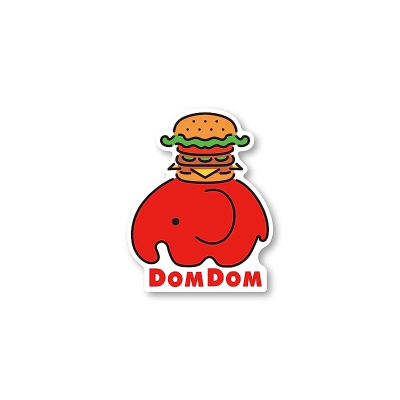 DOM-004 Dom-Dom Hamburger PVC Sticker, Domuzou-kun & Hamburger Chain Menu,