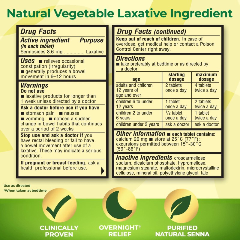 Senokot® Regular Strength Senna Laxative Tablets, 100 Ct