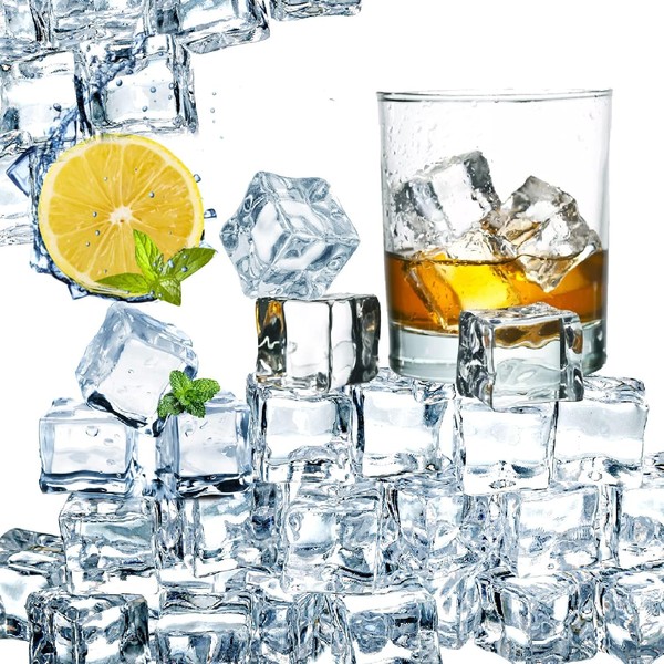 120 x 20 mm Artificial Ice Cubes, Crystal Clear Imitation