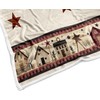 JAWO Rustic Country Throw Blankets, Primitive Barn Star Cozy Warm