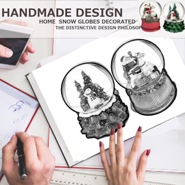 Aobaks S/2 Christmas Snow Globe, 100mm Water Globe, Musical Santa Claus and Snowman Snow Globe, Snow Globes，Santa Snow Globe，Snow Globes Christmas