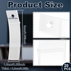 Non Slip Drawer Stops Clear PVC Plastic Drawer Stoppers for Dresser with Stainless Steel Screws for Furniture Chest Drawer Bottom Repair Tool Replacement, 2.36 x 0.63 x 0.08 Inch (40 Pieces in Total)