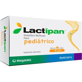 Polvo Simbiótico Multicepa para Flora Intestinal, Diarrea y Síndrome de Intestino Irritable 6 Cepas Probióticas Adultos y Niños Caja con 6 sobres de 1gr c/u