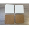 MDF Blank Sublimation Coasters Cork Backed - 9cm x 9cm