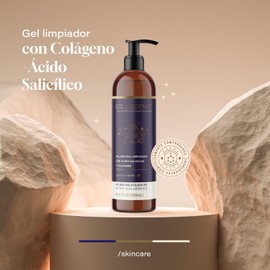 Collagenic | Gel Anti Imperfecciones 3 en 1 | 2% Acido Salicílico Colágeno Hidrolizado 500 ml | Gel Limpiador Facial facial y cuello| Adicional con Acido Hialurónico, limpiador y prevención de imperfecciones