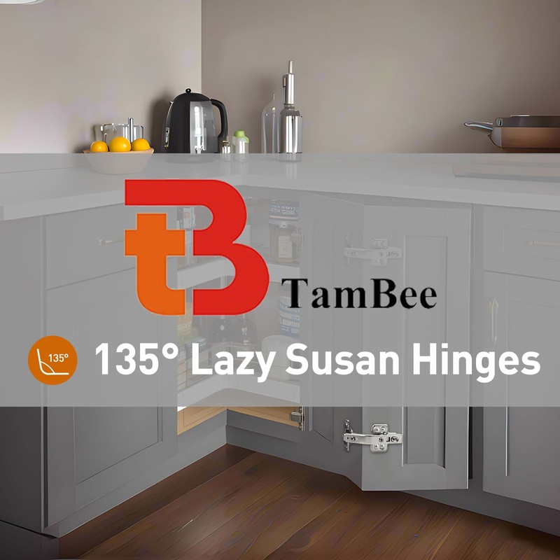 TamBee 135 Degree Lazy Susan Hinge, 48mm Corner Kitchen Cabinet
