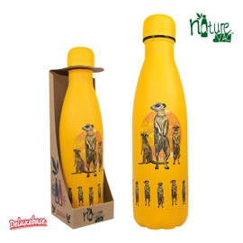 NatureVac Meerkat by Deluxebase Insulated Reusable Travel Vacuum Bottle for Hot Water Coffee Tea