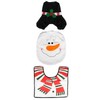 3Pcs Christmas Snowman Toilet Seat Cover Xmas Bathroom Decoration Home