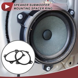 HEROFFIX 2 Pcs Audio Coaxial Speaker Speaker Spacer Ring Tweeter Speaker Spacer Adaptor for Toyota Corolla 2009-2013 Speaker Subwoofer Mounting Spacer Bracket Ring Black ABS