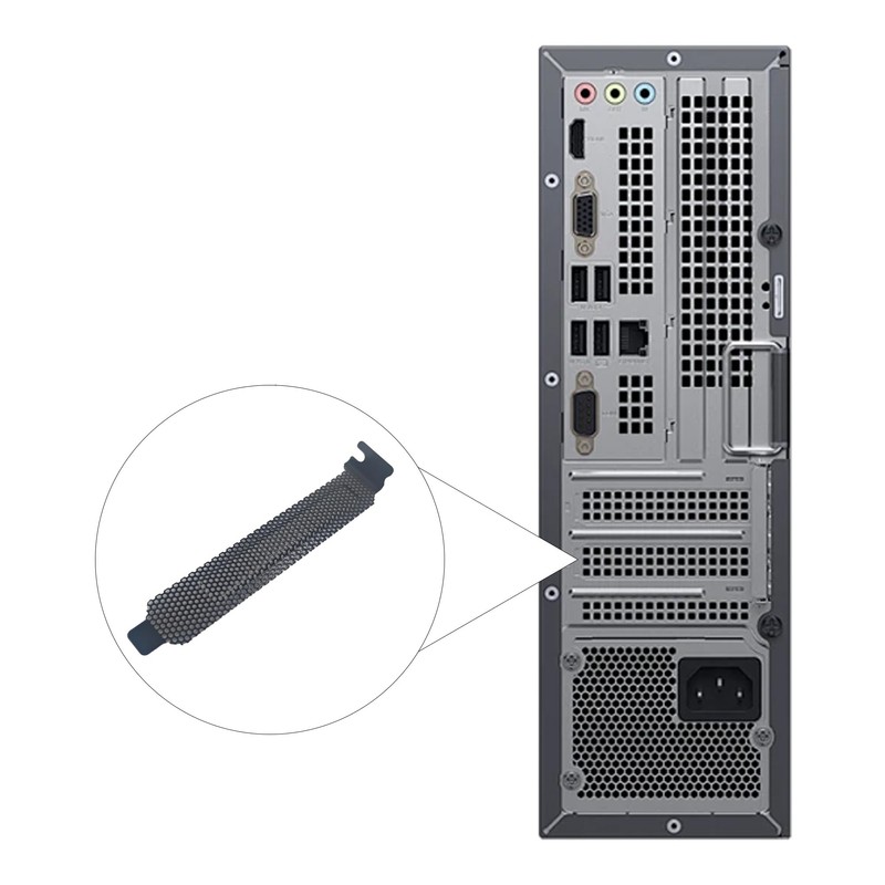 Runseaway 12PCS PCI Slot Covers Black Zinc-Plated Steel Vented Dust
