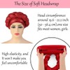 Woeoe African Turban Head Wrap Red Braid Beanie Cap Headwear