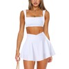OZICERD Two Piece Tennis Skirt Sets for Women 2 Piece