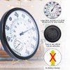 Indoor Outdoor Thermometer Hygrometer, Lirches Outdoor Thermometer Large Numbers, Decorative