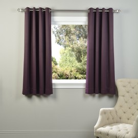 HPD Half Price Drapes BOCH-201301-63-GR Grommet Blackout Room Darkening Curtain (1 Panel), 50 X 63, Aubergine