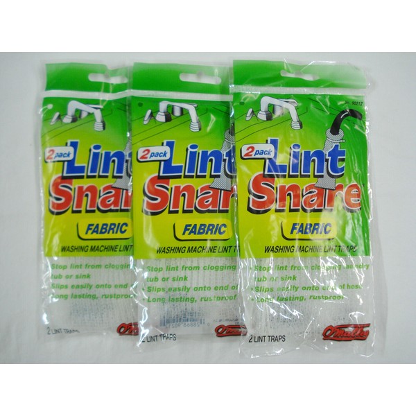 6 O'Malley Lint Snares Poly Fabric Laundry Sink Washing Machine Drain Trap Snare