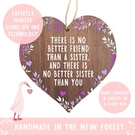 Sister heart | best sister sign | thank you gifts Christmas birthday | gift ideas for best friend or aunties | plaques with sayings