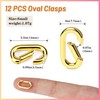 Qoroos 12 PCS 18K Gold Plated Carabiner Clasps and Closures
