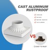 Zanritelit Cast Aluminum Pier Mount Base, 3" Diameter Pier Mount