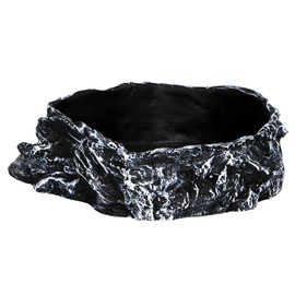 Reptile Rock Corner Water/Food Dish – Amphibians Rock Corner Food/Water Bowl, Made from Premium Non-Toxic Resin – Small Size – LARGE SIZE
