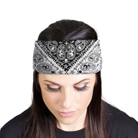 Milwaukee Leather | Bling Designed Wide Headbands-Headwraps for Women Biker Bandana - One Size