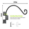 TUOBOUNDARY 15inch Swivel Plant Hangers Outdoor- 2PCS Heavy Duty Iron