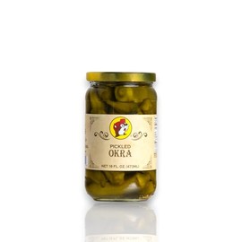 Buc-ees Pickled Okra in a Resealable Jar, Gluten Free, No High Fructose Corn Syrup, 16 Fl. Ounces