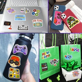 QTL Classic Gaming Stickers for Teens Boys Video Game Party Funny Stickers for Water Bottles Laptop Kids Girls Adults Waterproof Vinyl Packs 50Pcs