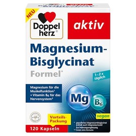 Doppelherz Magnesium Bisglycinate - Formula - Magnesium contributes to normal muscle function - plus vitamin B6-120 capsules