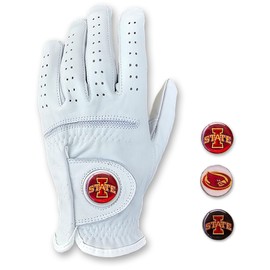 Scale Wear Iowa State Cyclones ISU Cabretta Leather Golf Gloves with 3 Magnetic Ball Markers. RH & LH Men's & Youth Boys Golf Gloves (Youth-M, Right (Fits Left Hand))