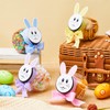 Reallnaive 24 Pcs Easter Buuny Candy Jars Plastic Container for