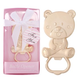 Pack of 48 Bear Bottle Opener Baby Shower Favors for Guests,Bear Shaped Bottle Opener Baby Shower Return Gifts Boy or Girl Baby Shower Party Souvenir Decoration and Supplies (Pink, 48)
