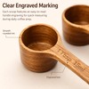 4 Pcs Coffee Acacia Wooden Scoop for Canisters Jars,15ml 1