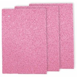 Nihon Insole Industry Cellulose Sponge Cloth, Made in Japan, Water Absorbent, Quick Drying, Drainage Mat, Large Type, 17.7 x 11.8 inches (45 x 30 cm), Pink, Set of 3
