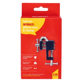 Amtech D2900 25mm (1") Mini vice and clamp Blue