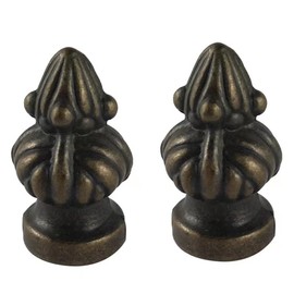 WOYTTSYSM 2 Packs Lamp Finial Cap Knob Lamp Decoration for Lamp Shade，1-3/8 Inch Antique Bronze Cap Knob Lamp Shade Finial Decoration Accessories(Small Size)