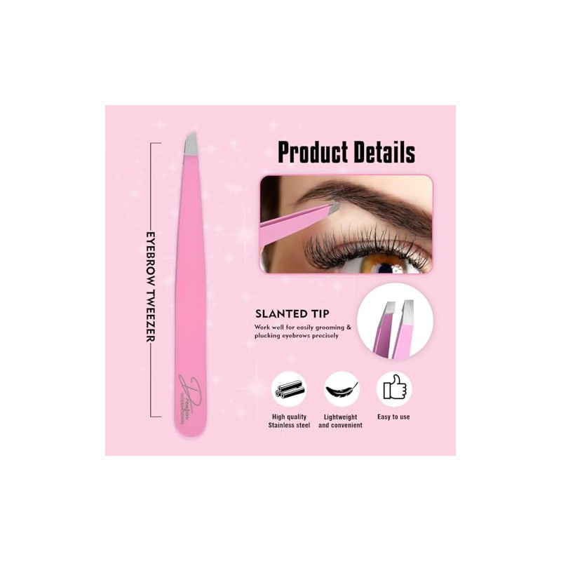 Professional 4-Piece Eyebrow Tweezers Set - Precision Hair Removal Tools