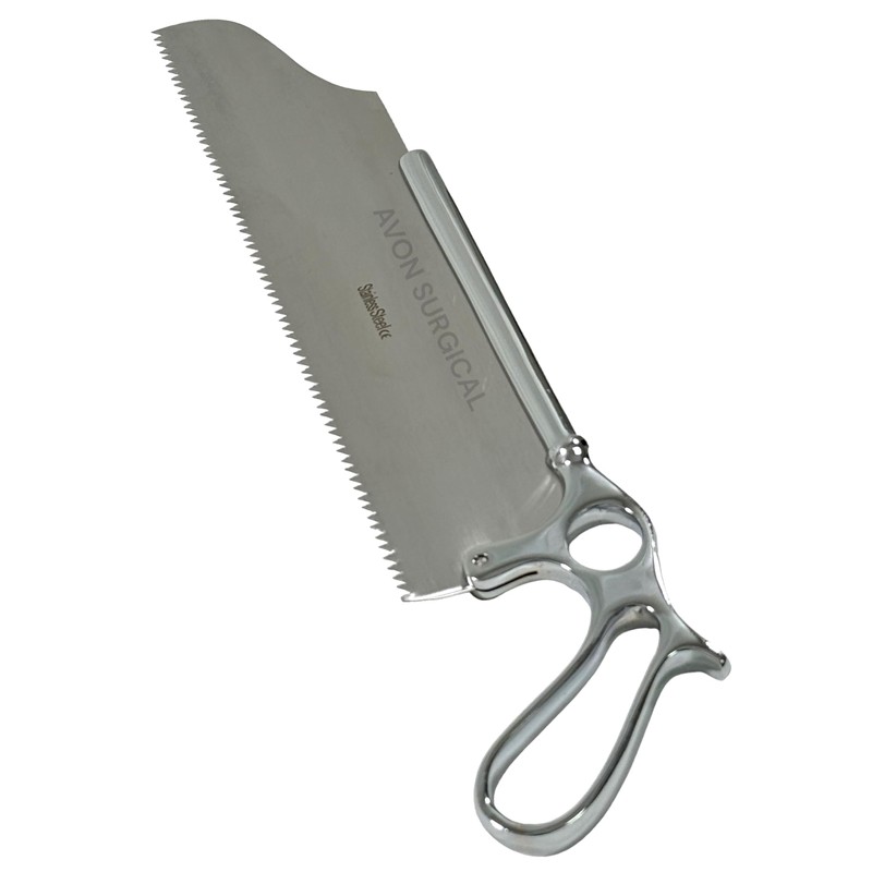 Premium Satterlee Bone Saw Ring Handle Stainless Steel Cutting Edge-12"