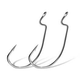BBBF 25pcs Premium Ewg Hook for Freshwater Fishing - Essential Fishing Supplies, Accessories, and Gear - Perfect for Soft Bait, Worms, Fishing Hooks for Every Water Adventure (2/0-25pcs)