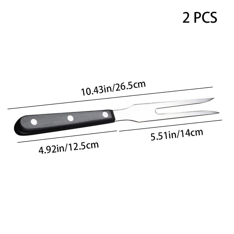2 Pcs Carving Forks Professional Pot Forks Anti-Slip Meat Lifting