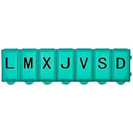 Pillendose, Kunststoff, 7 Tage, Weiß