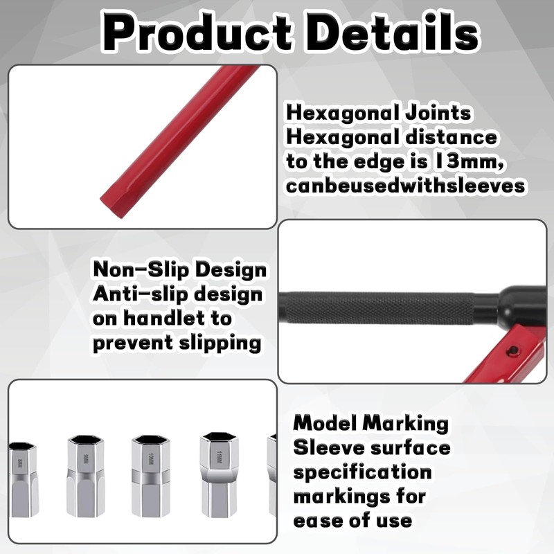 RJFUJP Tap Spanner Set, Comes with 5 Replaceable Nuts Ranging