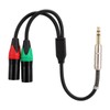 0.3M 24AWG Pure Copper Double Shield 6.35 Male to Double