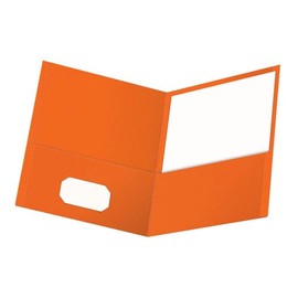 Oxford Two Pocket Folders, Paper, Letter Size, Orange, 6 per Pack, Durable and Recycled File Folders for School and Office Use