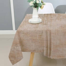 Majestic Giftware Jacquard Tablecloth for Rectangle Tables (TARSR-54108) | Aruba - Silver Elegant Design Dining Table Cover | Decorative Soft & Washable Tablecloth for Home, Kitchen & Dining (54X108)